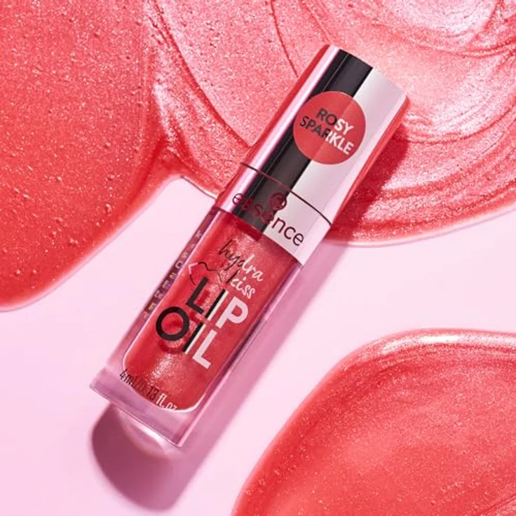 essence Hydra Kiss, hydratisierendes Lippenöl mit glänzendem Finish, Farbton 11 Rosy Sparkle, 4 ml – Bild 7