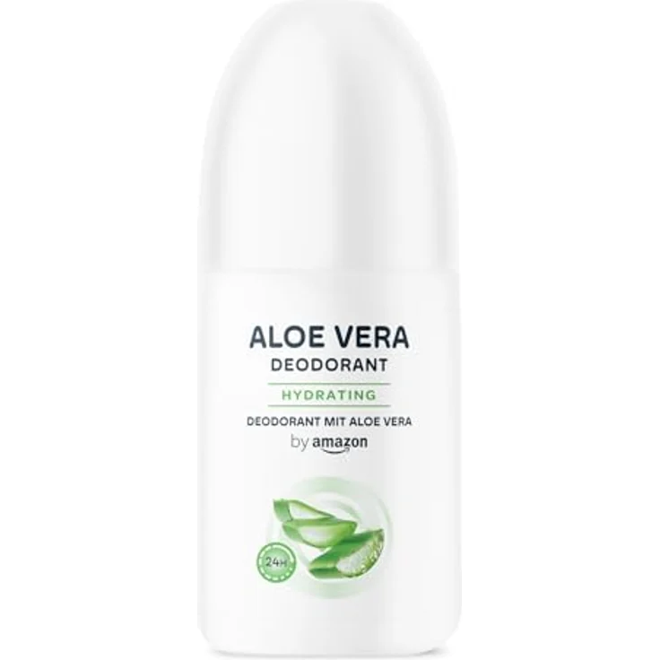 by Amazon Aloe Vera Deo Roll-On, 75 ml, feuchtigkeitsspendend, 24 Stunden Geruchsschutz, vegan, dermatologisch getestet – Bild 1