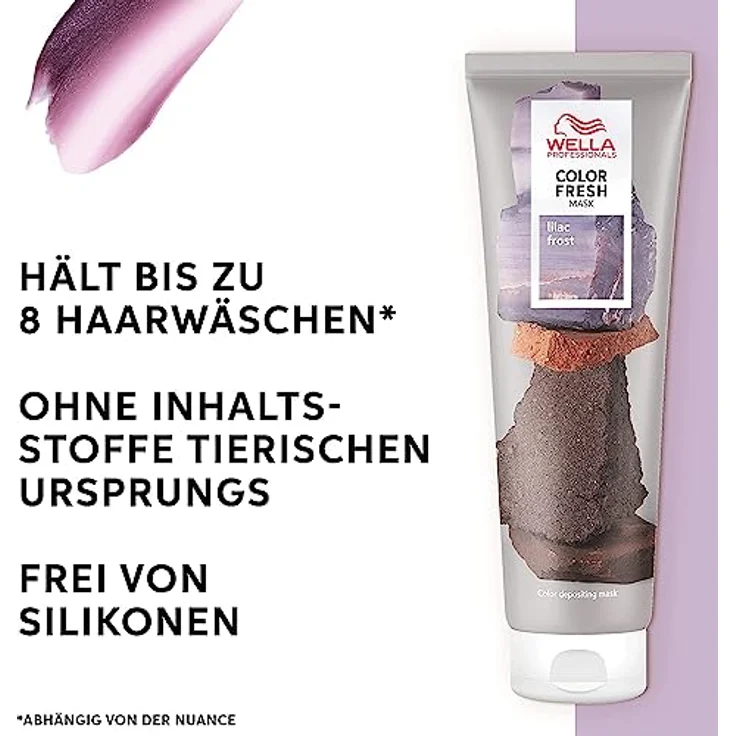 Wella Professionals Color Fresh Mask Lilac Frost - Haarkur mit pflegender Silber Tönung und Avocadoöl - 500 ml – Bild 2