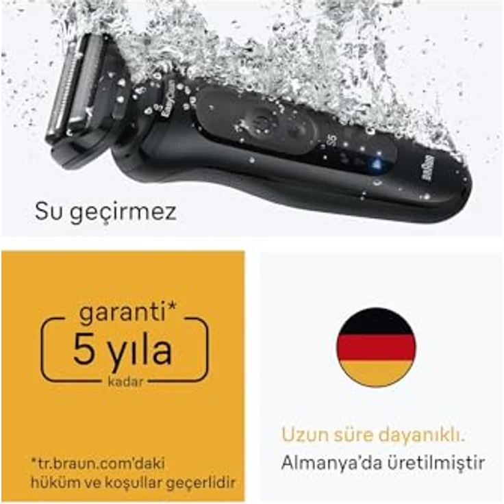 Braun Series 5, Elektrorasierer mit Präzisionstrimmer, wasserfest und automatische Spannungsanpassung, inkl. Reiseetui – Bild 6