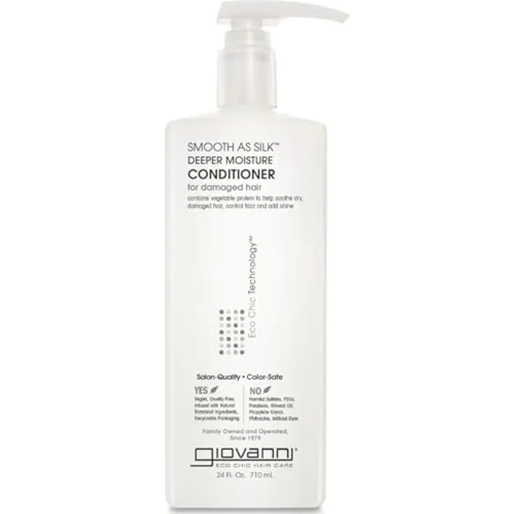 Giovanni Smooth As Silk Conditioner 710ml, intensiv feuchtigkeitsspendend, frizzreduzierend und vegan
