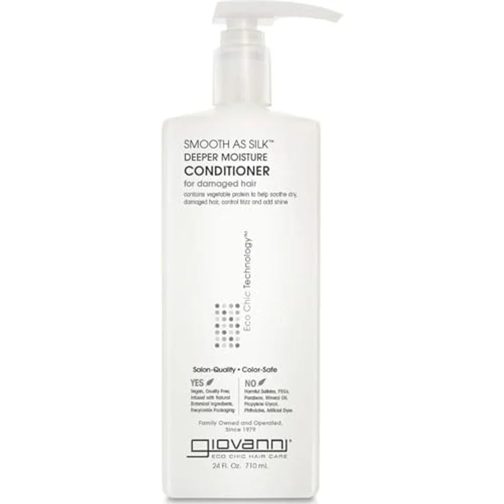 Giovanni Smooth As Silk Conditioner 710ml, intensiv feuchtigkeitsspendend, frizzreduzierend und vegan – Bild 1