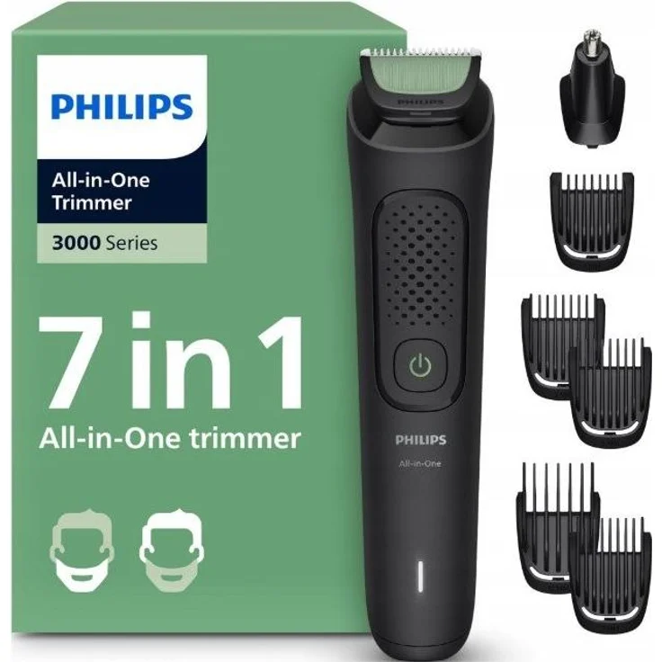 Philips All-in-One-Trimmer 3000 Serie MG3930/15, 7-in-1 Trimmer für Bart, Haar und Körper mit selbstschärfenden Stahlklingen