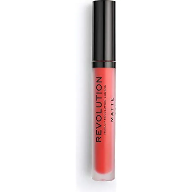 MakeUp Revolution Cherry 132 Matte Lip, roter Lippenstift mit mattem Finish, 3 ml