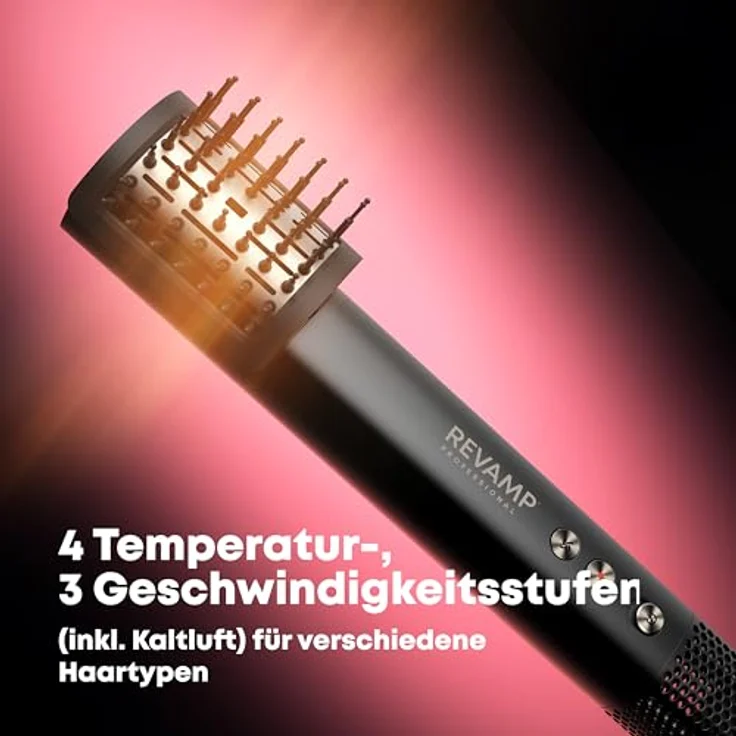 Revamp Professional Styler HydroShine Air Compact 3 in 1 Pro DR-2750-EU, Warmluftbürste mit Hydro-Ionentechnologie zum Frisieren, Glätten und Stylen, kompakt und leicht – Bild 5