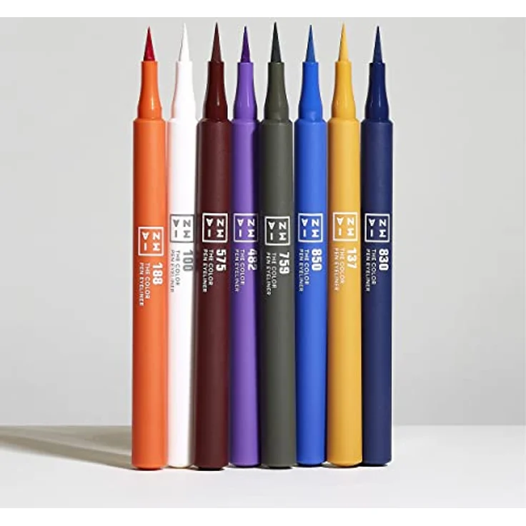 3INA The Color Pen Eyeliner, Filzstift-Eyeliner in Weiß, 1 ml mit präziser Linie und intensiver Farbgebung – Bild 7