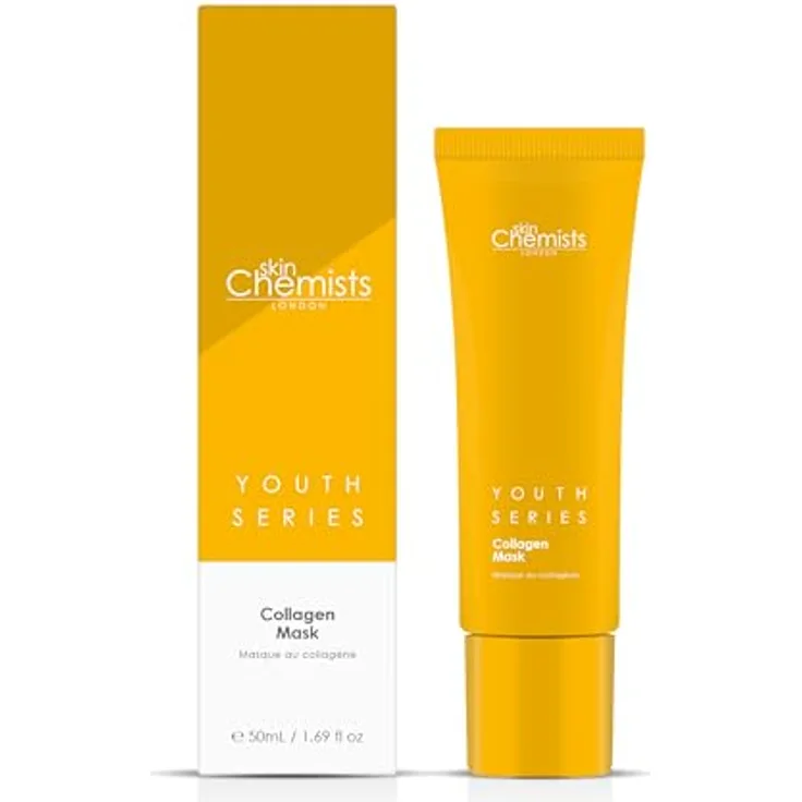 Skin Chemists Collagen Mask 50ml | Collageneer 0.1%, Acacia Collagen™ (PF) | Bekämpft feine Linien und Falten | Praller Teint