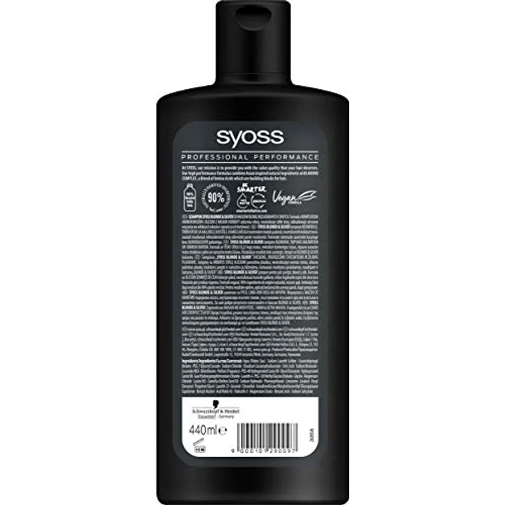Syoss Blonde & Silver Shampoo 440 ml, Anti-Gelbstich Silbershampoo – Bild 2