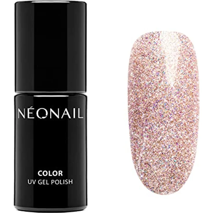 NÉONAIL UV Nagellack 7,2 ml Rosa Party Pass, stark pigmentierter Glitter Gel Lack mit 21 Tage Haltbarkeit – Bild 1