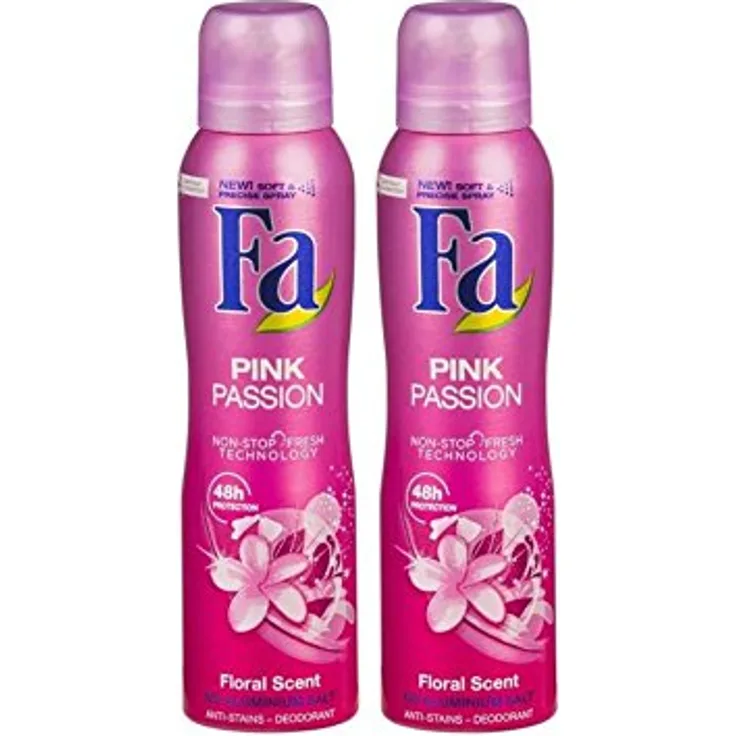 Fa Pink Passion Deodorant 150 ml – Lot de 2, 48h Schutz, Zitrus blumiger Duft