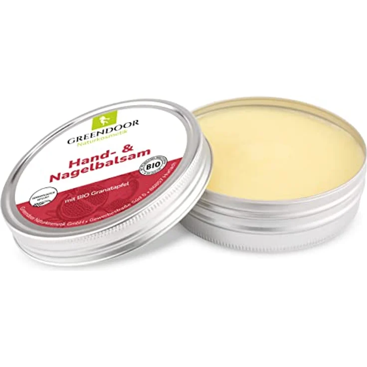 GREENDOOR Handbalsam für sehr trockene Haut mit BIO Granatapfel & Avocadoöl 75ml, Naturkosmetik Hand Balsam ohne Mineralöl, 4fach ergiebiger als Handcreme, Nagelbalsam – Bild 2