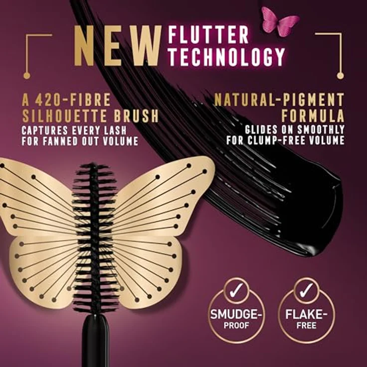 Max Factor Masterpiece Volumen-Mascara, 001 Rich Black, intensiv voluminös und langanhaltend, 8 ml – Bild 6