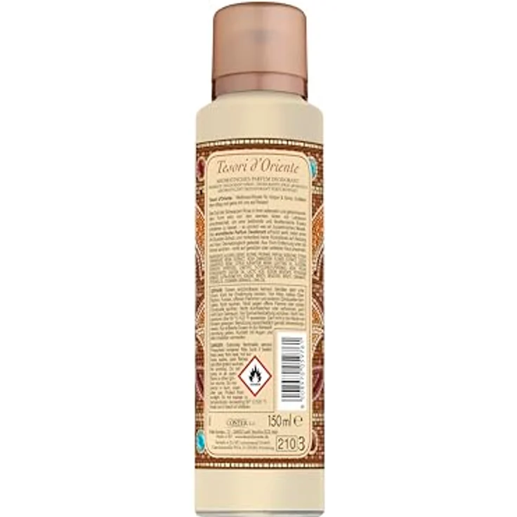 Tesori d'Oriente Parfum Deodorant 'Byzantium', 150 ml, mit schwarzer Rose & Labdanum, 24 h Schutz, Wellness-Ritual für Körper & Sinne – Bild 2