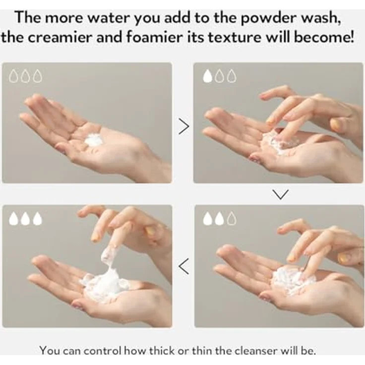 TIRTIR Hydro Boost Enzyme Powder Wash, Enzym-Peeling Puder für klare und glatte Haut, 75 g, sanfte Gesichtsreinigung mit antioxidativer Wirkung – Bild 6