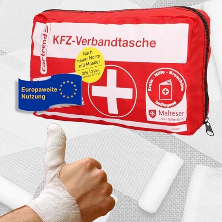 Cartrend KFZ-Verbandtasche, rot - Preisvergleich – Bild 2