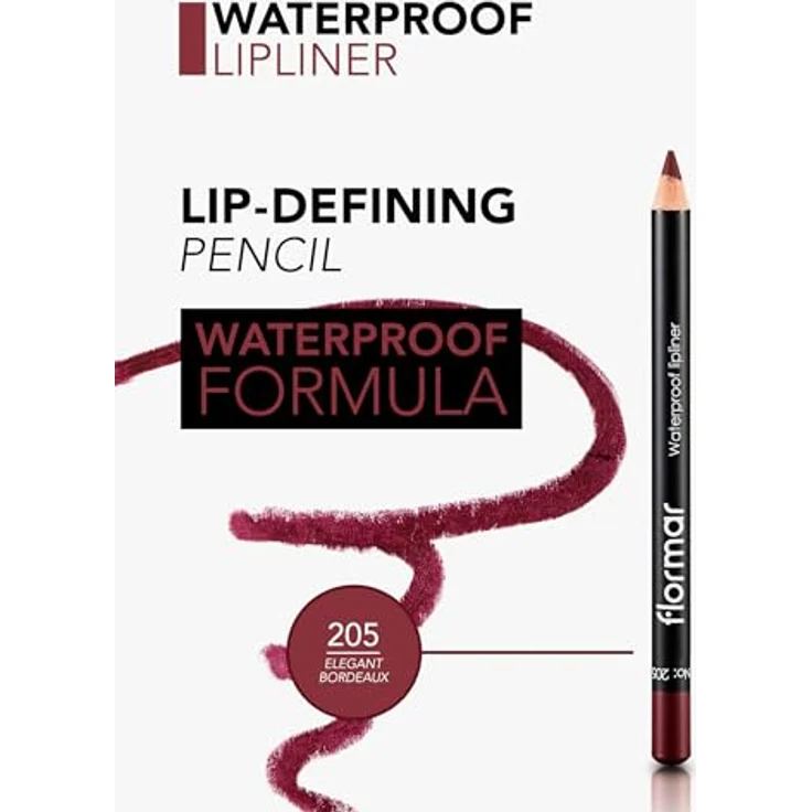 Flormar Waterproof Eyeliner, 1,1 g, schwarzer Lipliner mit feuchtigkeitsspendender Wirkung und Vitamin E – Bild 5