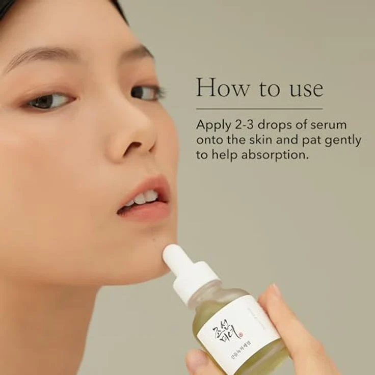 Beauty of Joseon Calming Serum Green Tea + Panthenol, Feuchtigkeitsserum für Damen, 30 ml - beruhigende Wirkung, verbessert die Hautelastizität und schützt die Hautbarriere – Bild 8