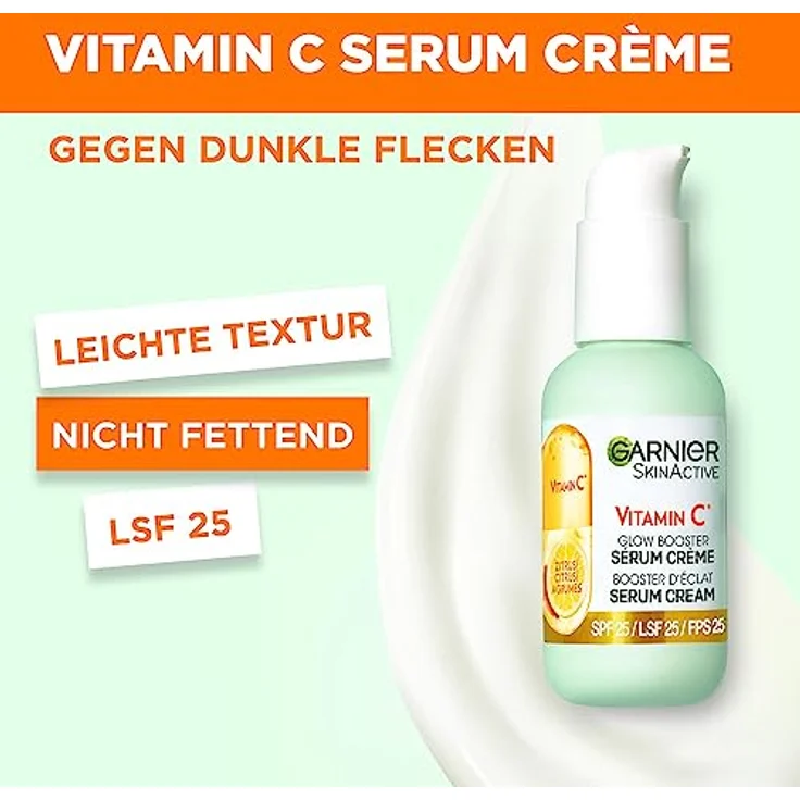 GARNIER SkinActive Vitamin C 2 in1 Glow Booster Serum Crème Gesichtsserum 50 ml – Bild 2