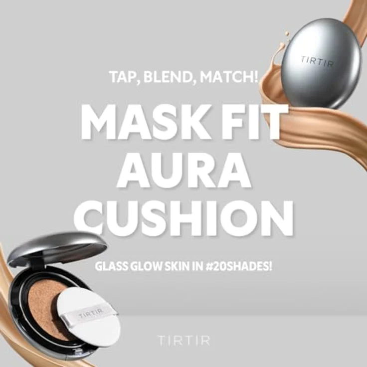 TIRTIR Mask Fit Aura Cushion Mini, feuchtigkeitsspendendes Make-up mit Hyaluronsäure, Farbton 35N Walnut, 4.5 g – Bild 2