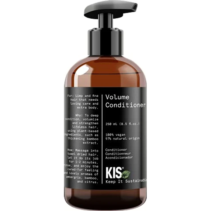 KIS Green Volume Conditioner - 250ml - für schlaffes & feines Haar - 100% Vegane Rezeptur - sulfatfrei - mit Bambusextrakt – Bild 2