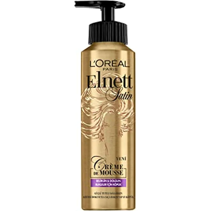 L'Oréal Paris Elnett Crème de Mousse für Locken, 3er Pack (3 x 200 ml) - Intensiv pflegend, perfekter Halt ohne Rückstände, mit innovativem Pumpspender – Bild 1