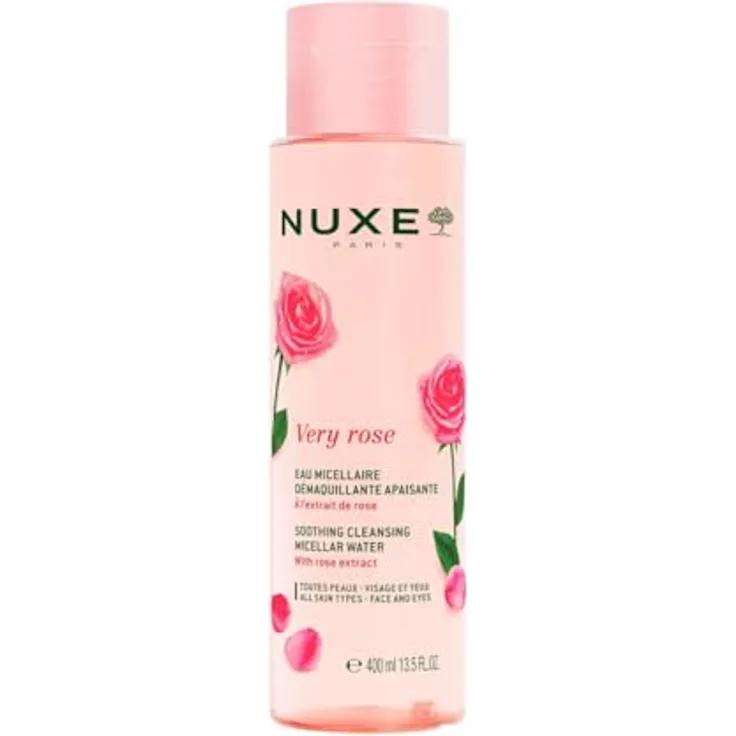 Nuxe Very Rose Beruhigendes Mizellenwasser, 400 ml - Sanfte Gesichtsreinigung mit blumigem Rosenwasser