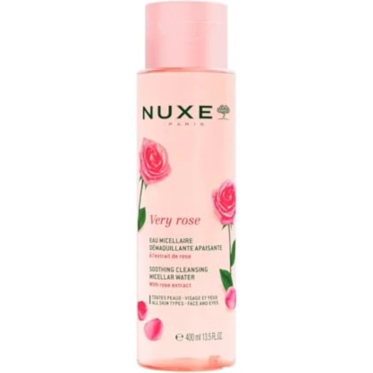 Nuxe Very Rose Beruhigendes Mizellenwasser, 400 ml - Sanfte Gesichtsreinigung mit blumigem Rosenwasser