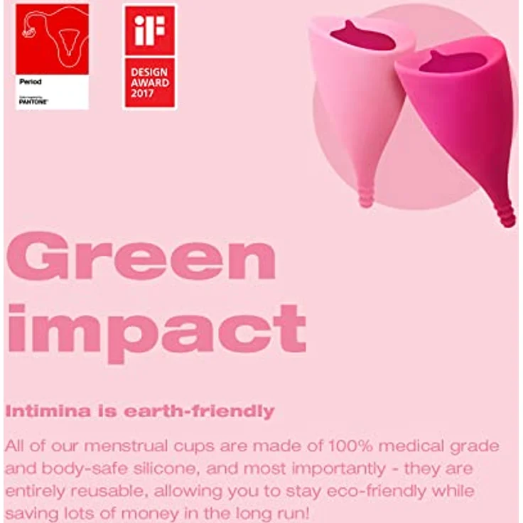 Intimina Lily Cup B Menstruationstasse, 32 ml, umweltfreundlich, hypoallergen, geeignet für Sport und Schwimmen – Bild 7
