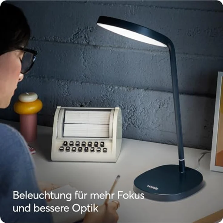 Lumie Task, Tageslichtlampe 10000 Lux, 15 cm LED Lichttherapie für Büro, schwarz – Bild 8