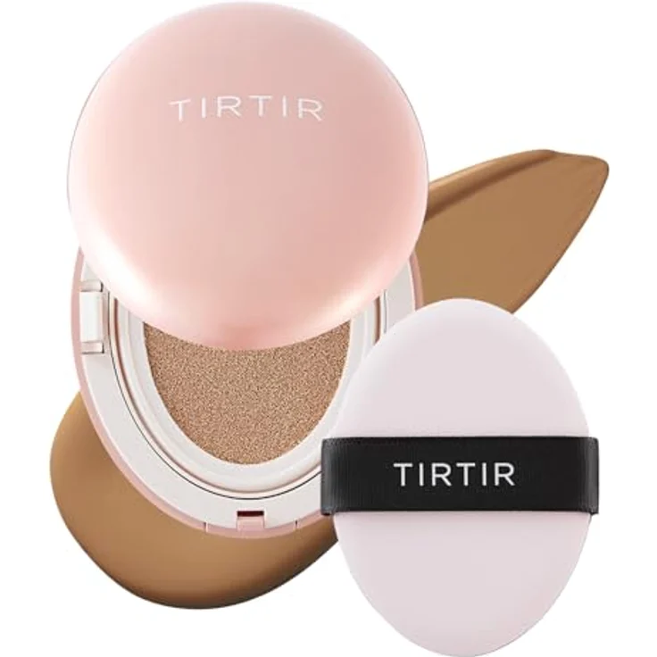TIRTIR Mask Fit All Cover Cushion, mattierendes Make-up mit Hyaluronsäure, Farbton 33N Macchiato, 18 g – Bild 1