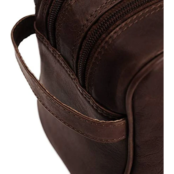 Chesterfield Brand Kulturbeutel Stefan | aus Leder | Großer Kosmetikkoffer für Damen und Herren für Reisen, braun, L – Bild 4