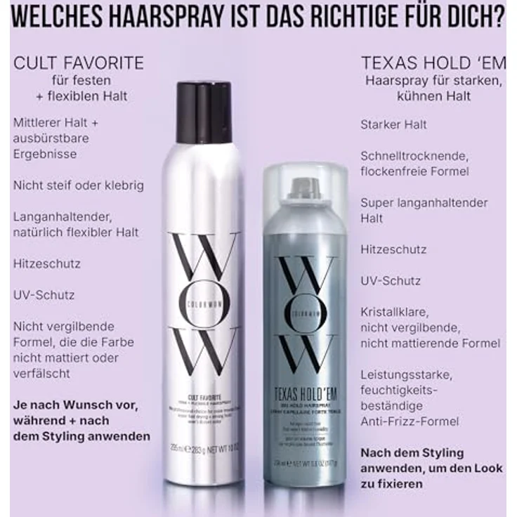 Color WOW Texas Hold ‘em, starker Haarlack mit UV Schutz, 234 ml – Bild 6