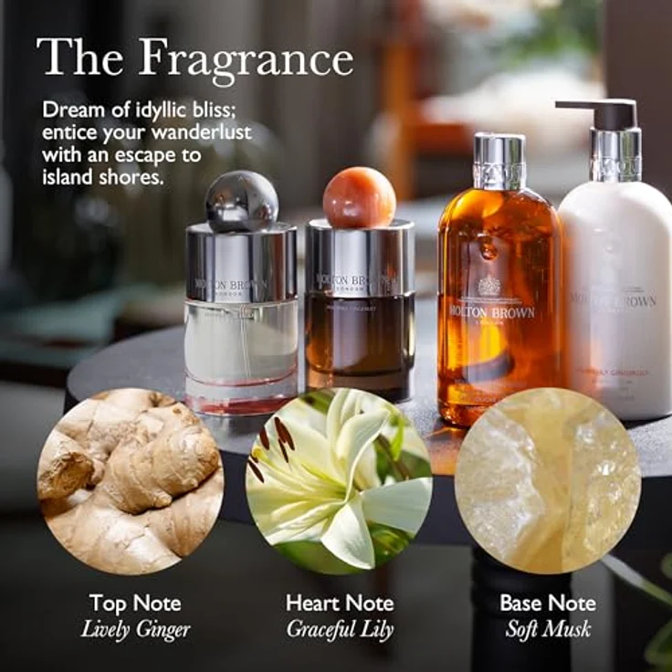 Molton Brown Heavenly Gingerlily feine flüssige Handseife Glasflasche 200 ml - Medley aus kräftigem Ingwer, anmutiger Lilie und anhaltendem Moschus – Bild 2