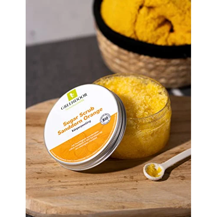 GREENDOOR Körperpeeling SPARSET Sugar Scrub FRUCHT 690g, 3 Zuckerpeeling, Naturkosmetik vegan, ohne Mikroplastik, natürliche Hautpflege – Bild 3