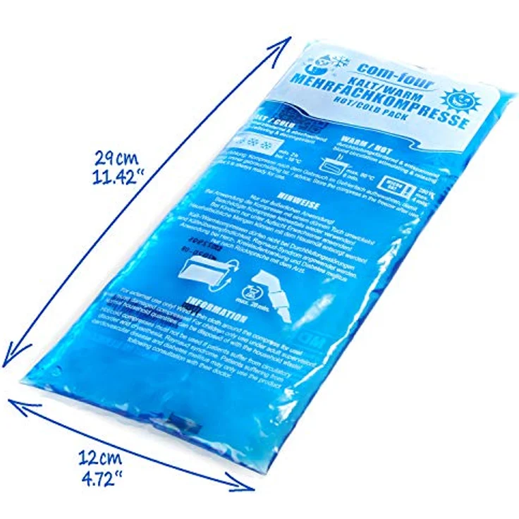 Com-Four Sparpack Mehrfachkompresse in 3 verschiedenen Größen - Gelkompresse für kalt & warm - Anwendungen - Kühlpads - Mikrowellen geeignet (2 x Klein, 2 x Mittel, 2 x Groß) – Bild 7