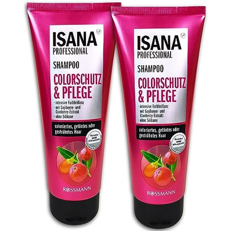 ISANA MED 2 er Pack ISANA PROFESSIONAL Shampoo Color-Schutz & Pflege 2 x 250 ml, Farbschutz & Glanz