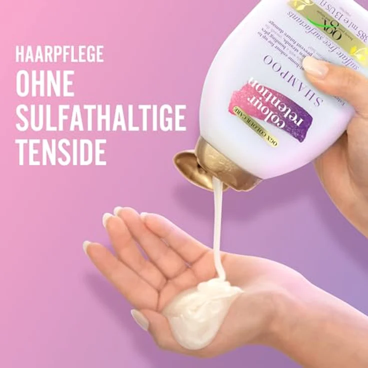 OGX Colour Care Colour Retention Conditioner (385 ml), feuchtigkeitsspendende Haarpflege Haarspülung mit Bonding-Plex-Technologie für coloriertes Haar – Bild 5