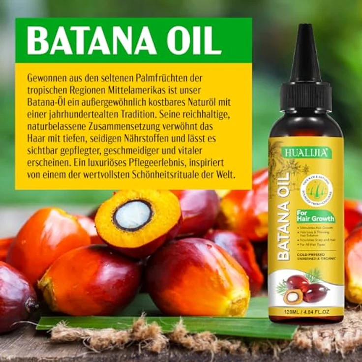 P-Beauty 2X Batana Öl, Kaltgepresst, 120ml - Naturöl für Haarwachstum, Pflege von Haaren, Kopfhaut, Wimpern & Augenbrauen, ohne Zusatzstoffe – Bild 2