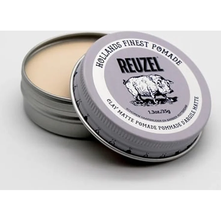REUZEL Clay Matte Pomade Medium Hold, Haarstyling mit natürlichem mattem Finish, Travel Size 35g – Bild 2