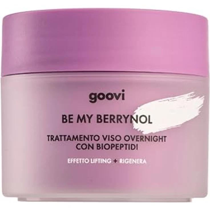GOOVI Be My Berrynol Overnight Treatment, Regenerierende Nachtcreme mit Lifting-Effekt, 50ml - Straffende Gesichtspflege gegen Falten & müde Haut mit natürlicher Formel und Hyaluronsäure – Bild 2