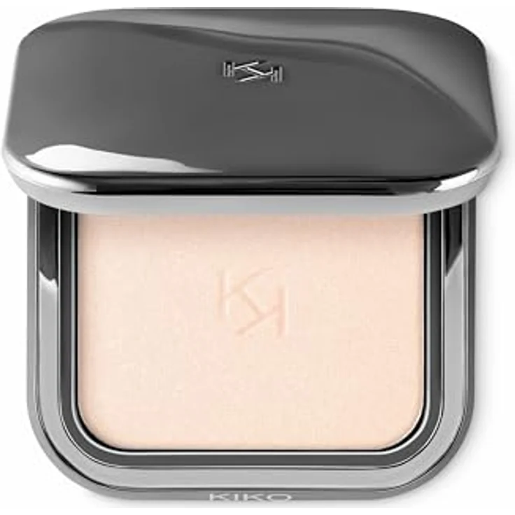 KIKO Milano Glow Fusion Powder Highlighter, aufhellender Kompaktpuder, Farbton 01 Brilliant, 5 g, lichtreflektierende Pigmente für strahlenden Teint – Bild 1