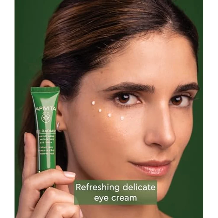 Apivita Bee Radiant Augenpflege Crème, 15 ml, Anti-Fatigue mit weisser Pfingstrose und Propolis, zur Reduzierung von Schwellungen und dunklen Augenringen – Bild 5
