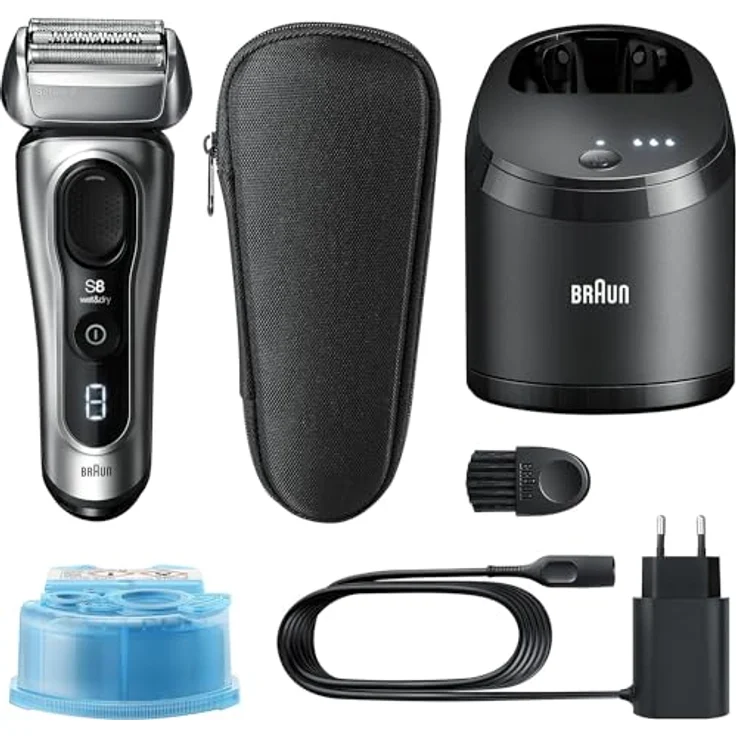 Braun Gesichtshaarrasierer Series 8, 8467cc System wet&dry, SmartClick-Präzisionstrimmer, hergestellt in Deutschland – Bild 10