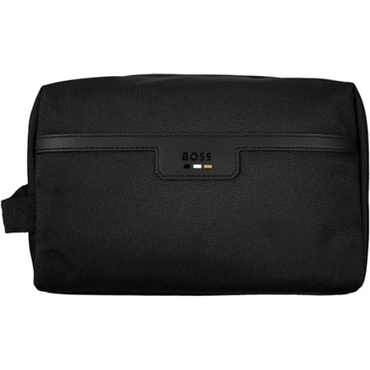 Boss Ray Kulturbeutel, 24 cm, schwarz, 100% Polyester, praktischer Beauty Case