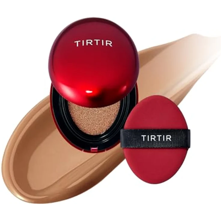 TIRTIR Mask Fit Red Mini Cushion No.37C Almond, Cushion-Foundation mit roter Kissenfüllung, langlebig, leicht, aufbaubare Abdeckung, seidenmattes Finish, Mini-Größe (4.5 g) – Bild 1