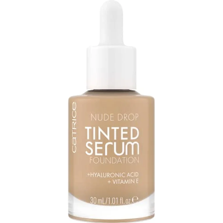 Catrice Nude Drop Tinted Serum Foundation, Nr. 030C, Nude, langanhaltend, mattierend, natürlich, für sensible Haut, vegan, ölfrei, ohne Parfüm, ohne Alkohol, 1er Pack (30ml) – Bild 2