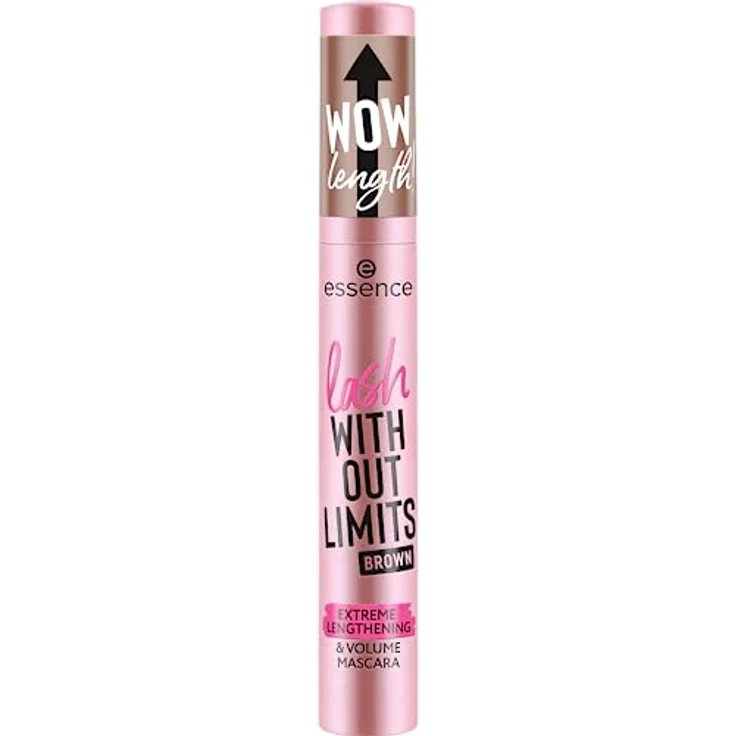 essence lash WITHOUT LIMITS BROWN EXTREME LENGTHENING & VOLUME MASCARA, Nr. 02, Braun, langanhaltend, volumengebend, vegan, ohne Mikroplastikpartikel, Nanopartikel frei, ohne Parfüm, 1er Pack (13ml) – Bild 2