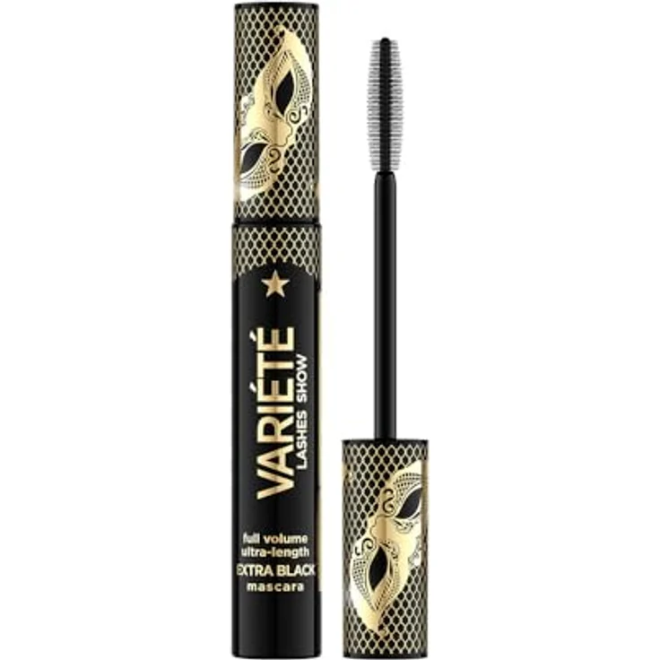 EVELINE Variete Lashes Volumen- und Längen-Mascara, extra schwarz, 10 ml – Intensives Volumen, optische Verlängerung, formt die Wimpern – Bild 1