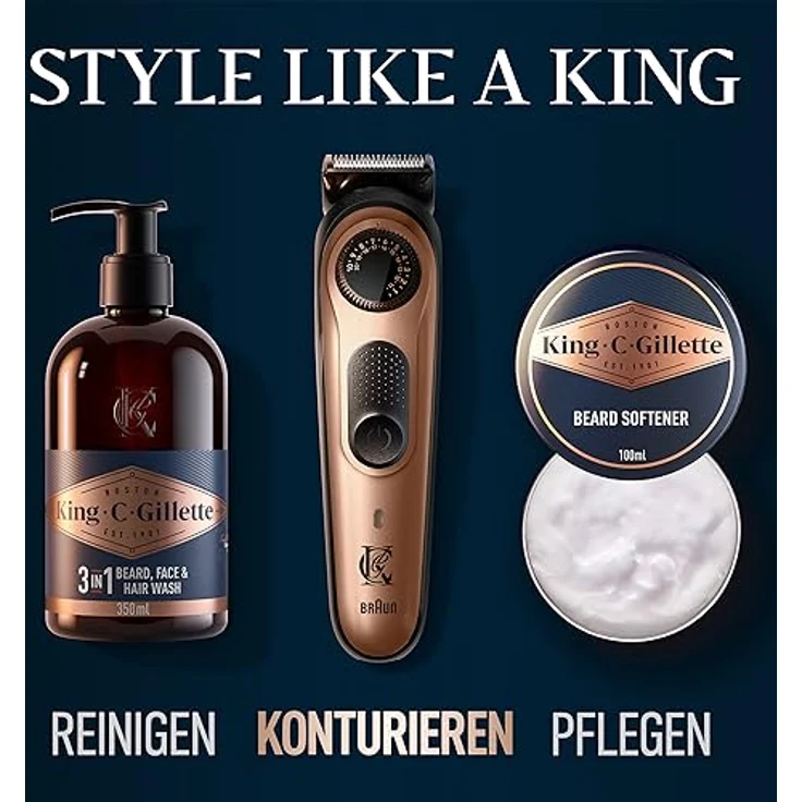 Braun Bartschneider Bartschneider King C. Gillette Elektrischer Bart Trimmer Pro, King C. Gillette Pro, – Bild 8