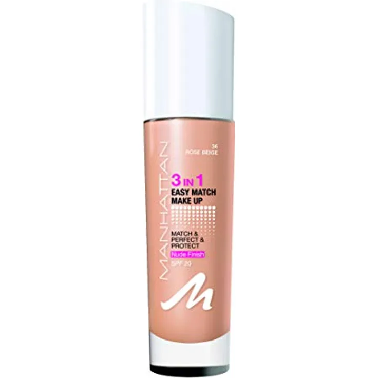 Manhattan Cosmetics 3in1 Easy Match Foundation 036 Rose Beige 30 ml 